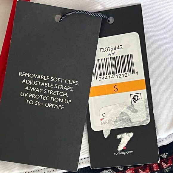 Tommy Hilfiger Swim sz S SMALL Logo Double Strap Adjustable Triangle Sport - Picture 6 of 9